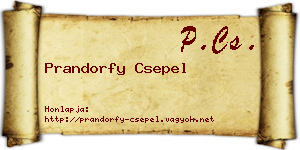 Prandorfy Csepel névjegykártya